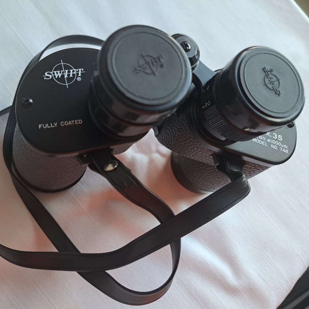Vintage Swift Binoculars Triton Mark 1 17X35 Mode No748 UV Coated
